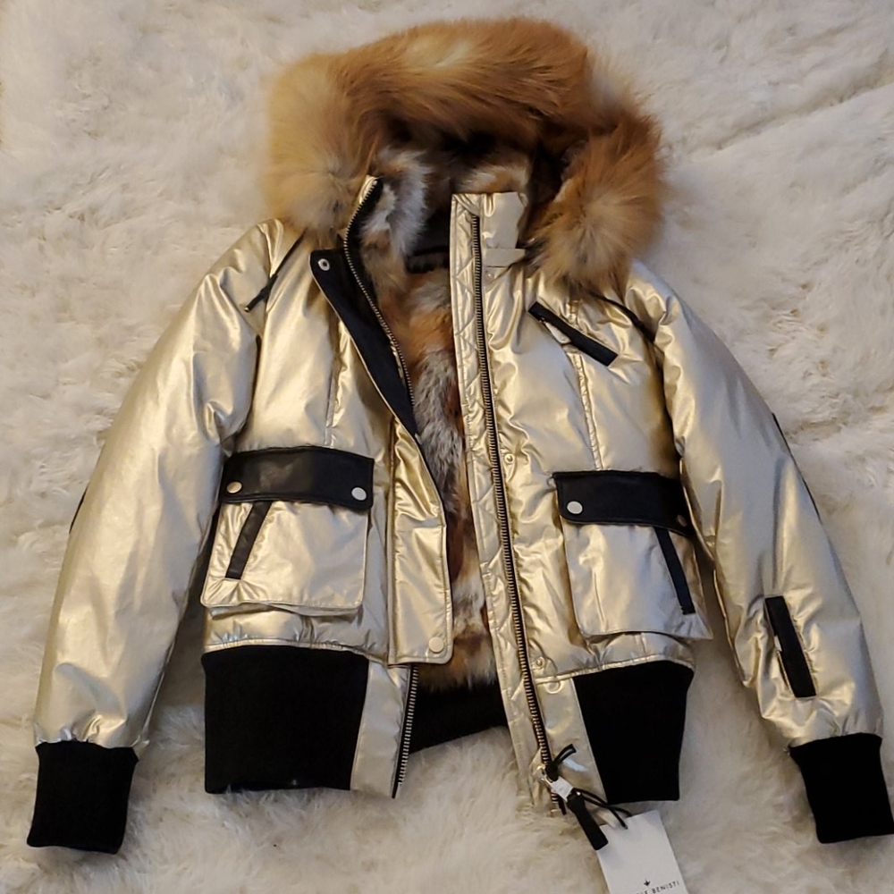 Nicole Benisti Mayfair Fox Fur-Lined Down Bomber